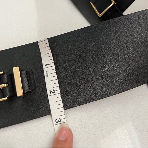 Maison Boinet Wide Calf Leather Waist Belt Size 32 - Picture 10 of 11